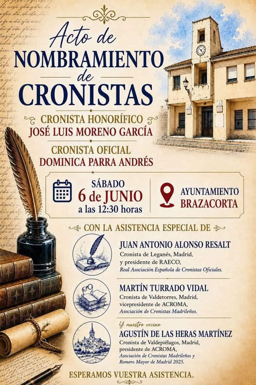 ACTO DE NOMBRAMIENTO DE CRONISTAS EN LA VILLA DE BRAZACORTA. BURGOS.