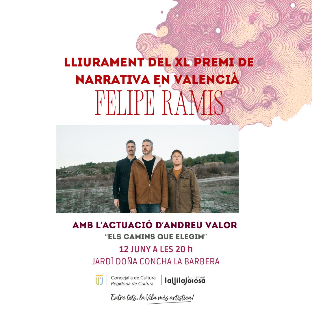 “EL FRANCTIRADOR” DE JOSEP MARÍA BALBASTRE VILA GANA LA 40 EDICIÓN DEL PREMI DE NARRATIVA EN VALENCIÀ FELIPE RAMIS