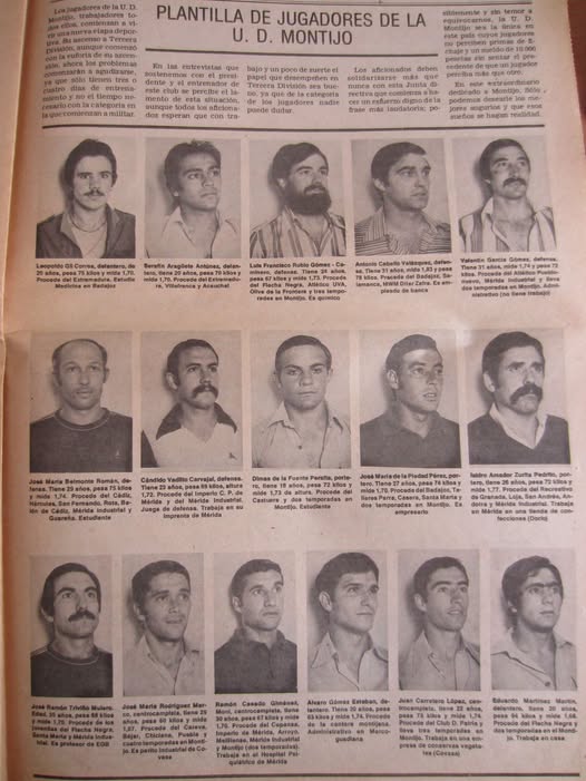 A PROPÓSITO DEL MUNDIAL 2026: U.D.MONTIJO, TEMPORADA 1977/1978