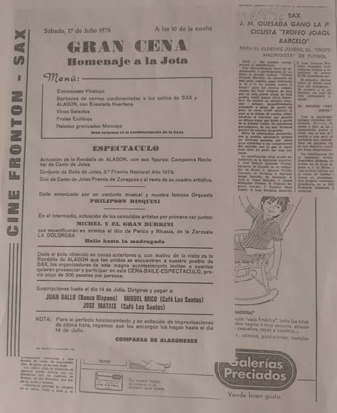 MEDIO SIGLO DE LA GRAN CENA HOMENAJE A LA JOTA.