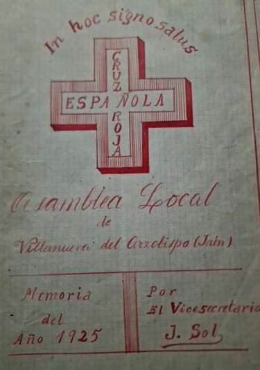 JOSÉ MARÍA DEL SOL DIÉGUEZ, UN REGALO PARA CRUZ ROJA Y VILLANUEVA, MEMORIA DEL AÑO 1925 (L)