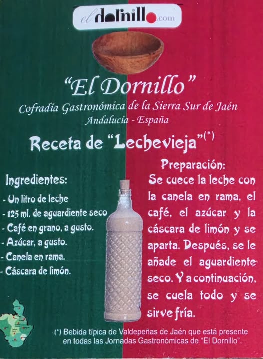 RECETA DE LA «LECHEVIEJA» VALDEPEÑERA.