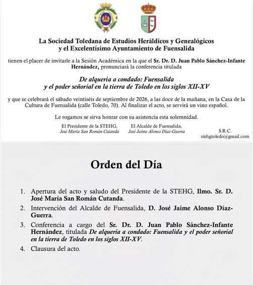 SESIÓN ACADÉMICA DE LA STEHG EN FUENSALIDA.