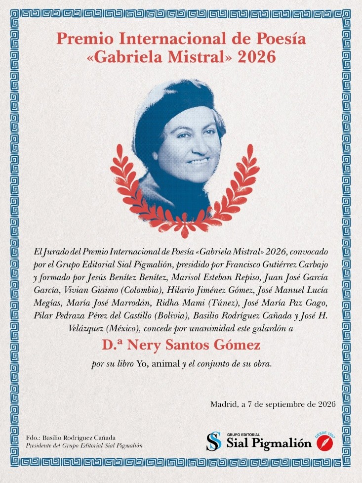 PREMIO INTERNACIONAL DE POESÍA “GABRIELA MISTRAL” 2026