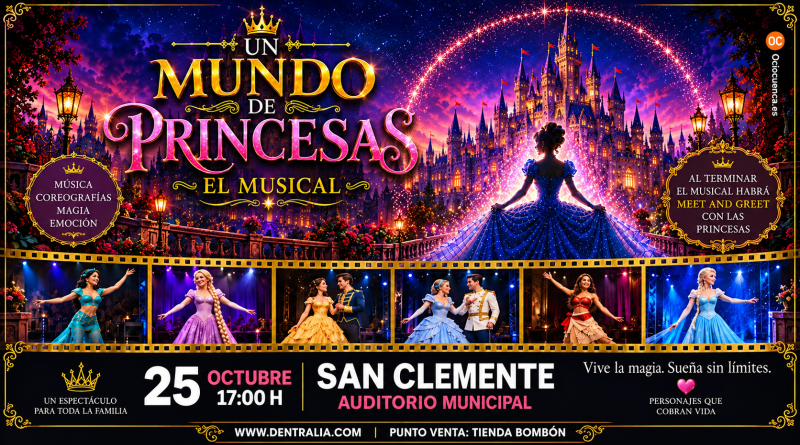 «UN MUNDO DE PRINCESAS», EL MUSICAL FAMILIAR, LLEGA AL AUDITORIO DE SAN CLEMENTE EL 25 DE OCTUBRE