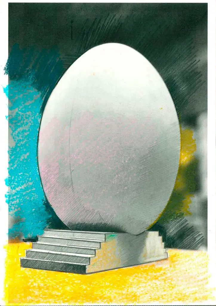 PEDAZO HUEVO EL DE LA FALLA PLAZA ROJAS CLEMENTE