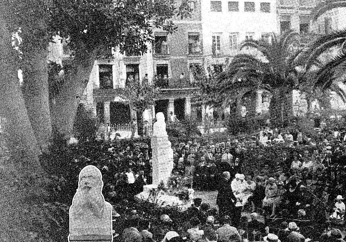 UN BUSTO Y UN ÁRBOL HISTÓRICOS EN MURCIA