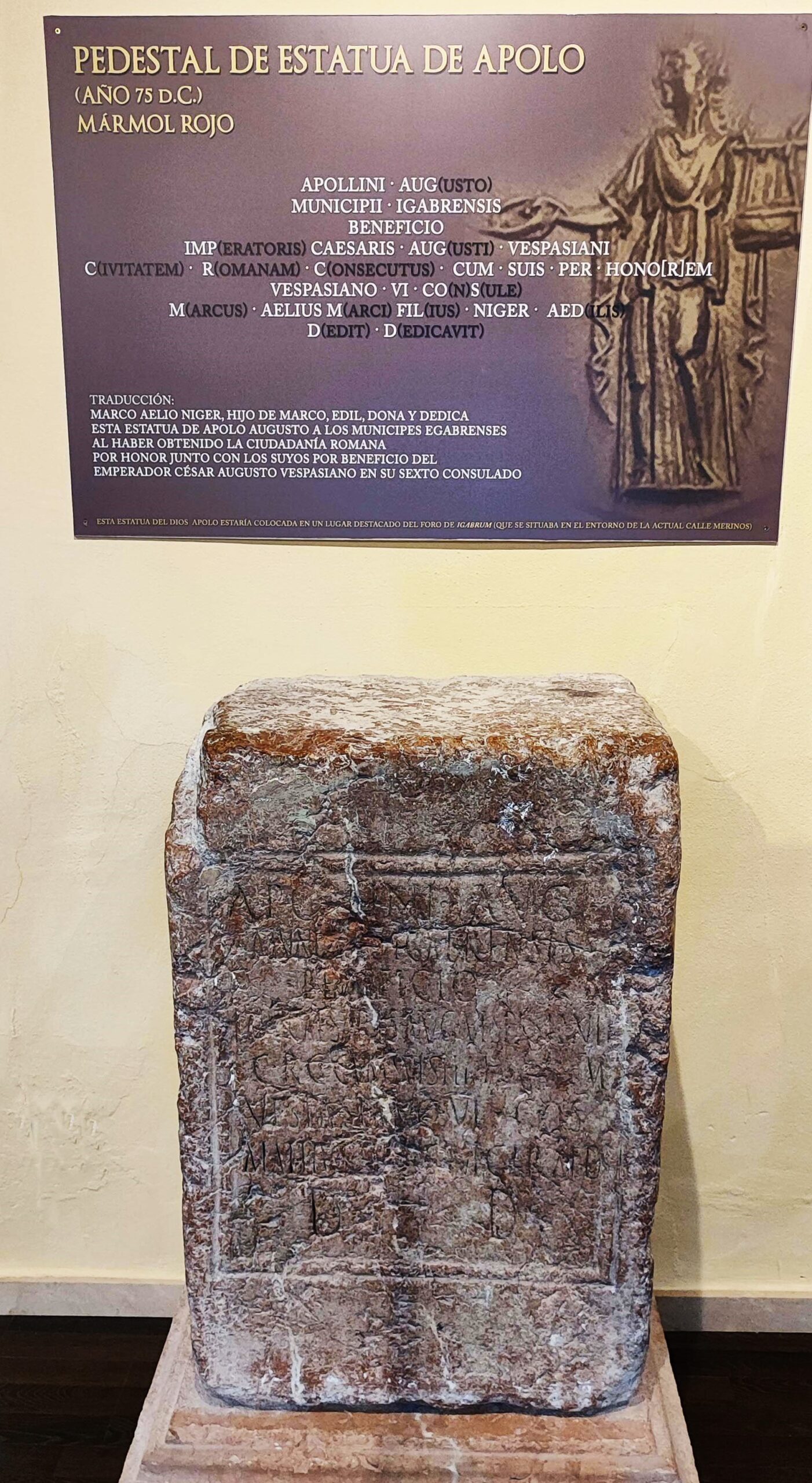 EPIGRAFÍA EGABRENSE DE LA ÉPOCA ROMANA.